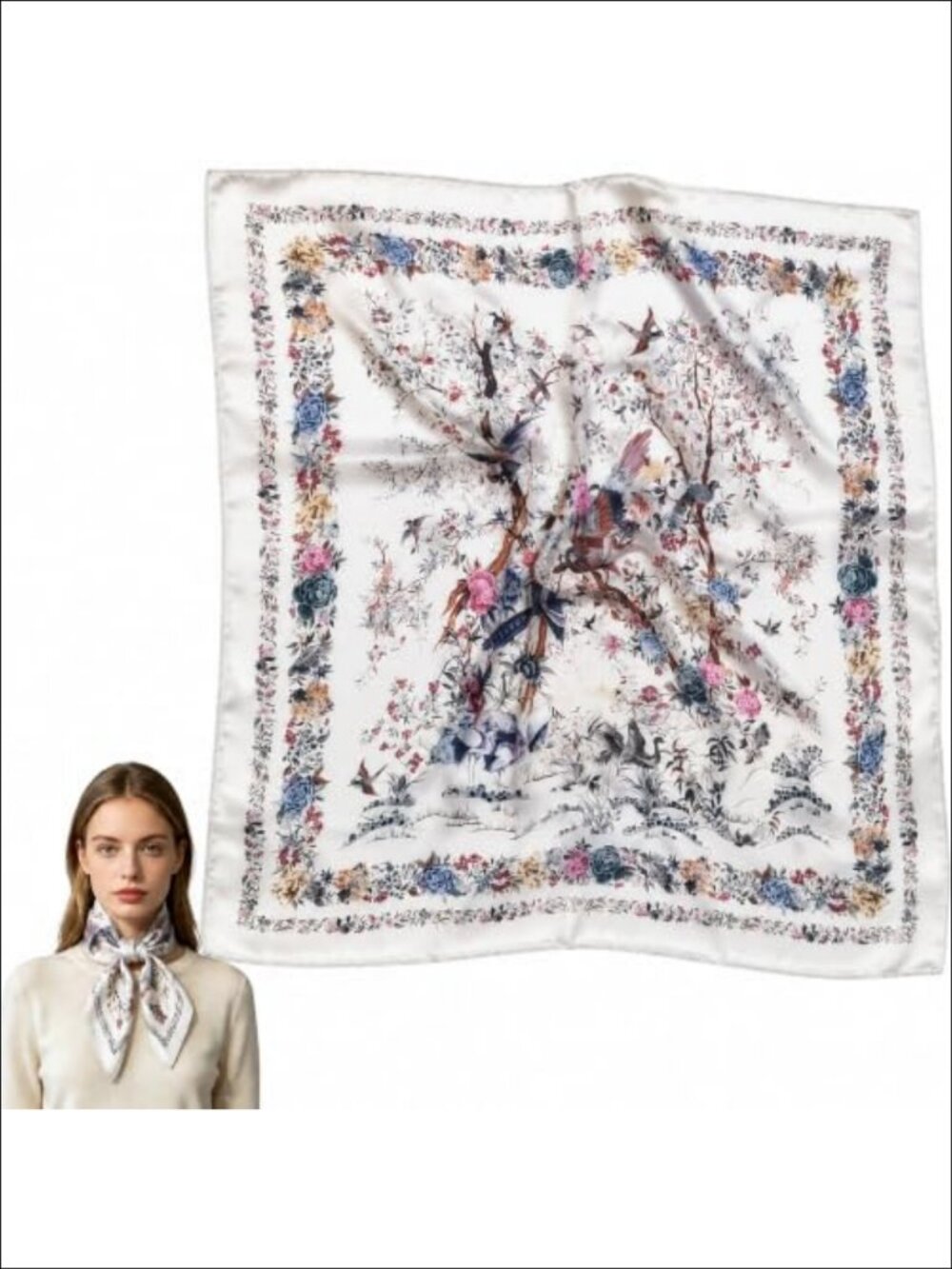 Satin Square Scarf 27.5" Hair Wrap Neck Bandana Women
